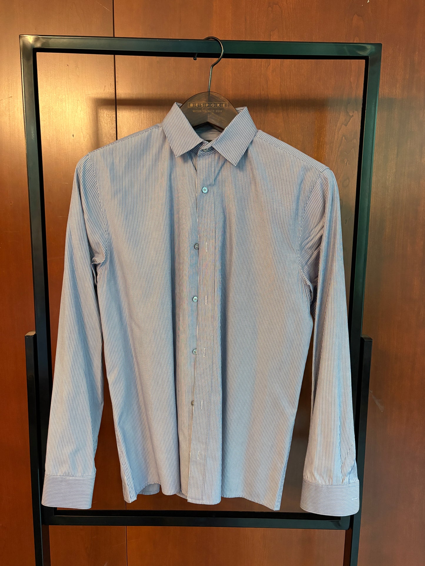 Striped Blue Dress Shirt (Size 14.5)