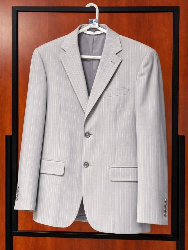Striped Light Grey Blazer