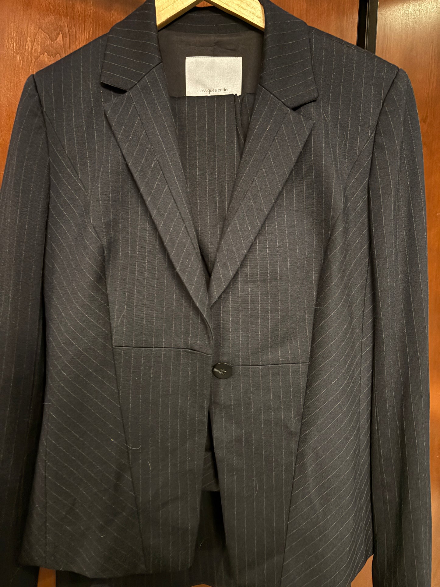 Women's Striped Navy Full Suit (Multiple Sizes)