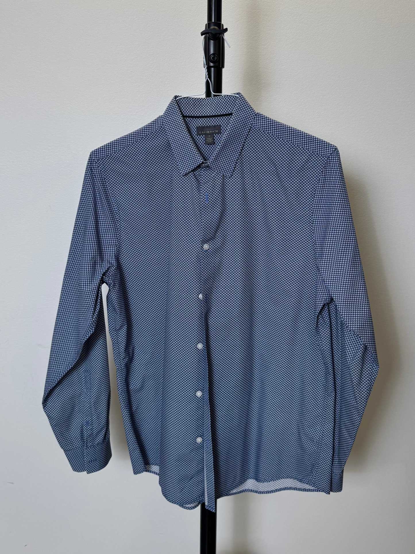 Pattern Blue Dress Shirt (Size 15)