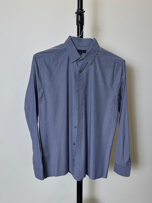 Striped Blue Dress Shirt (Size 14.5)