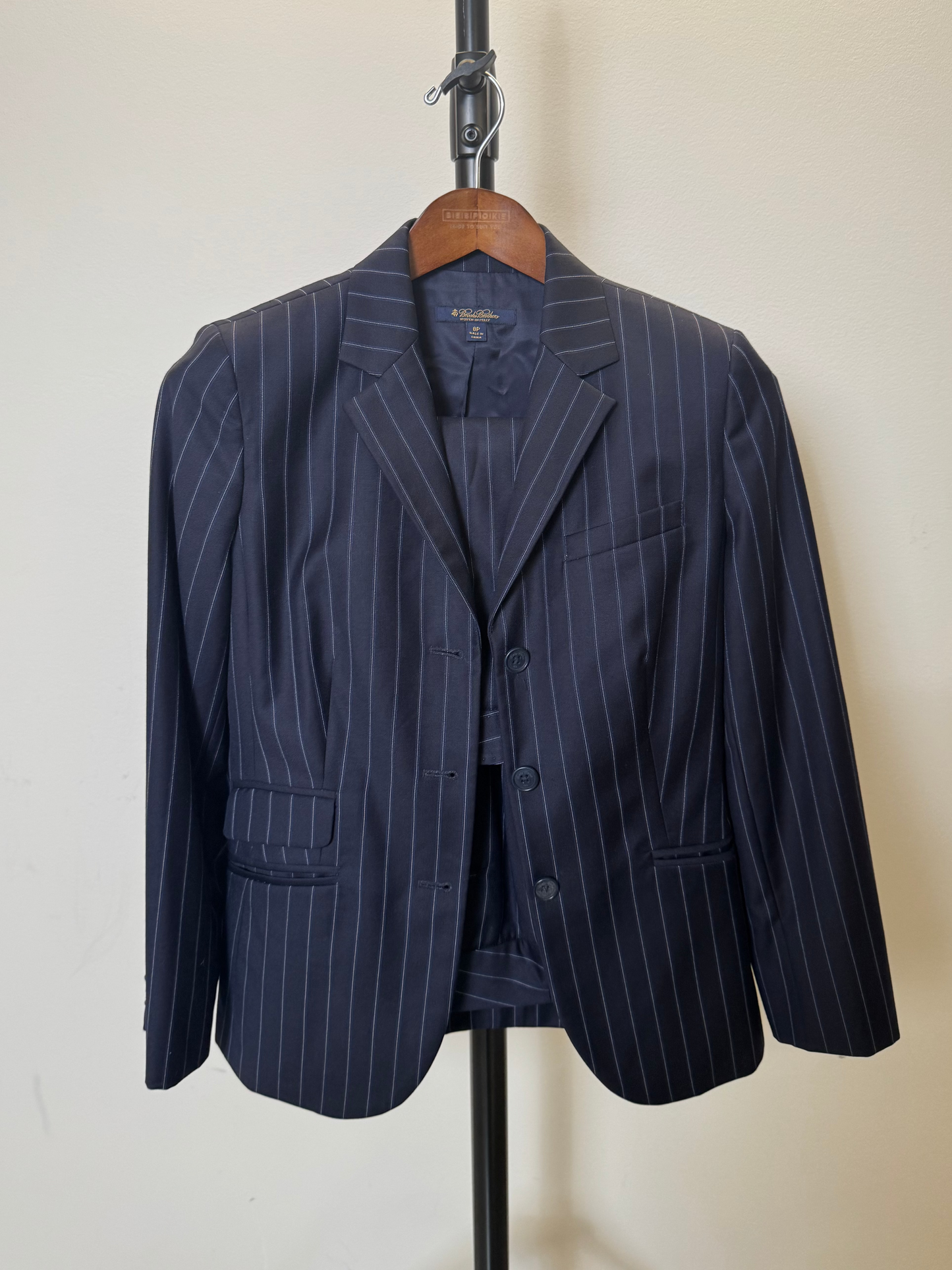 Striped Blue Blazer / Pants / Skirt (Extra Small)