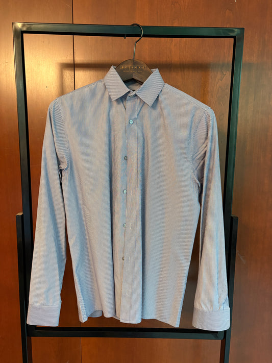 Striped Blue Dress Shirt (Size 14.5)