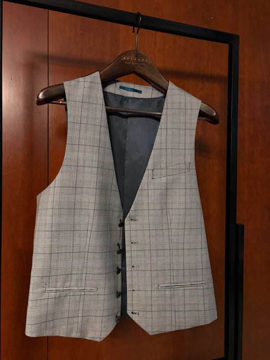 Striped Grey Vest (Medium)