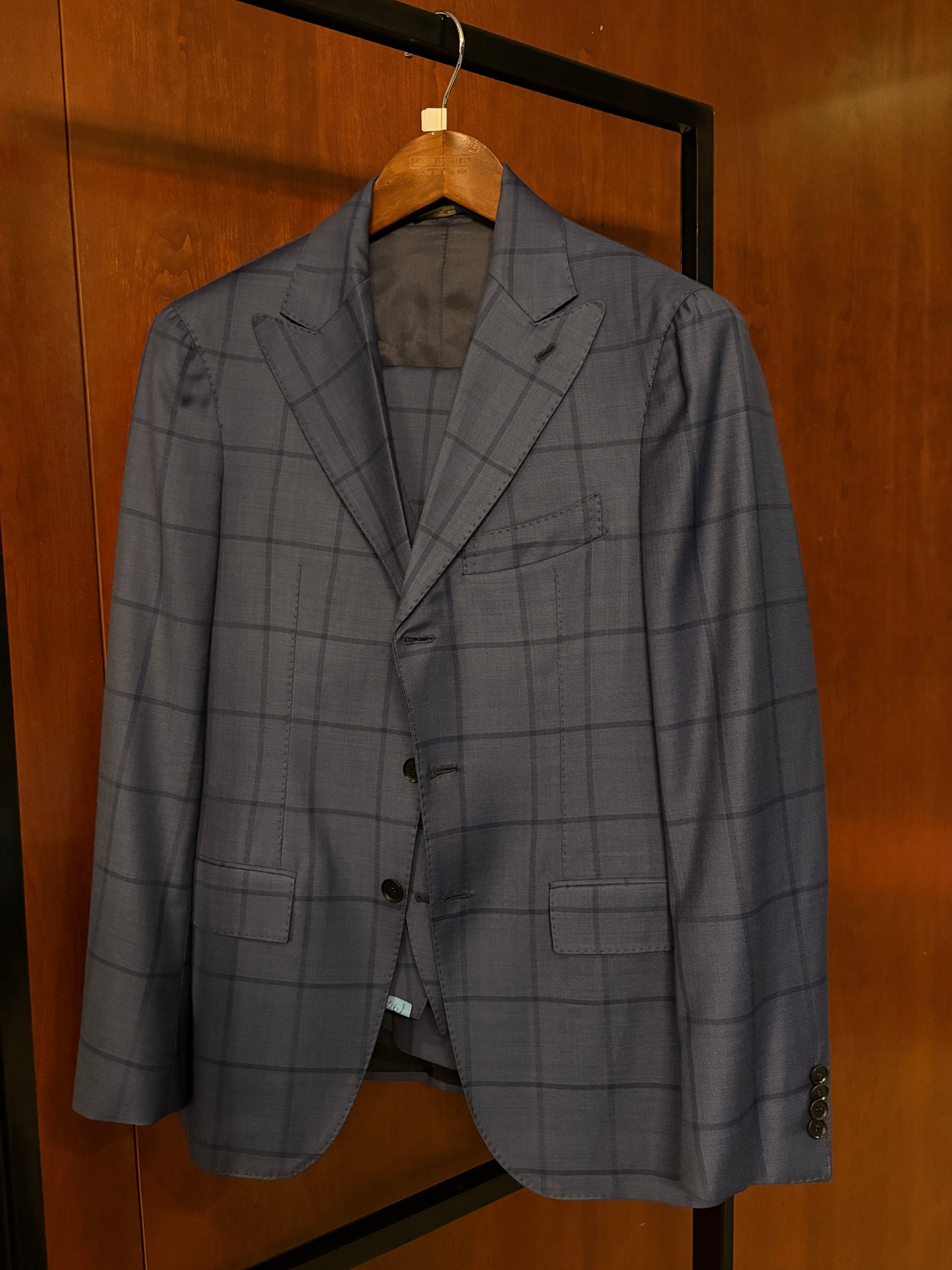 Checkered Blue Full Suit (Medium Blazer/Vest/Pants)
