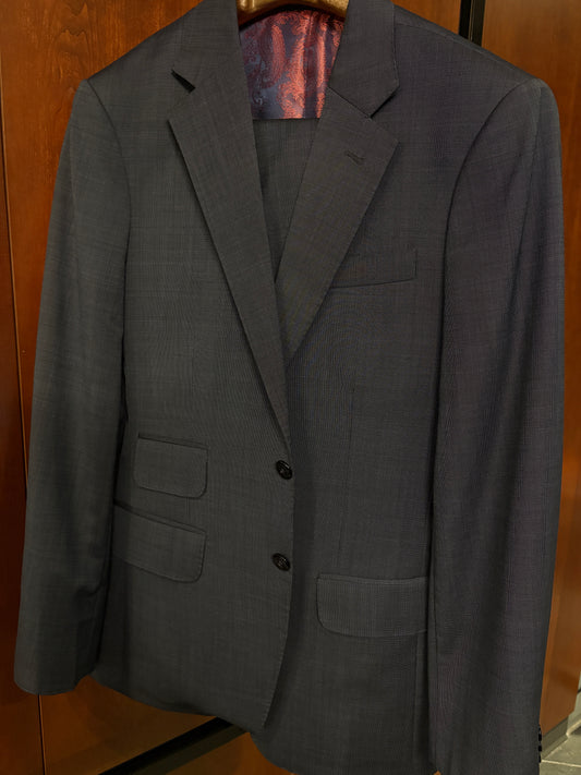 Grey, Red inside Full Suit (Large Blazer/Pants)