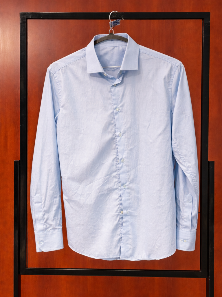 Pattern Light Blue Dress Shirt