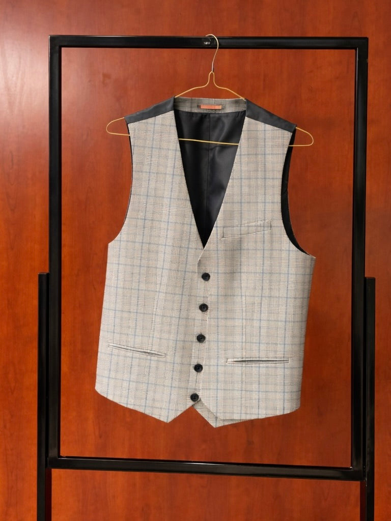 Checkered Beige Vest