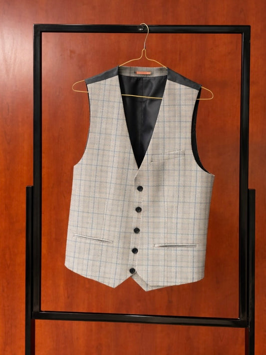 Checkered Beige Vest