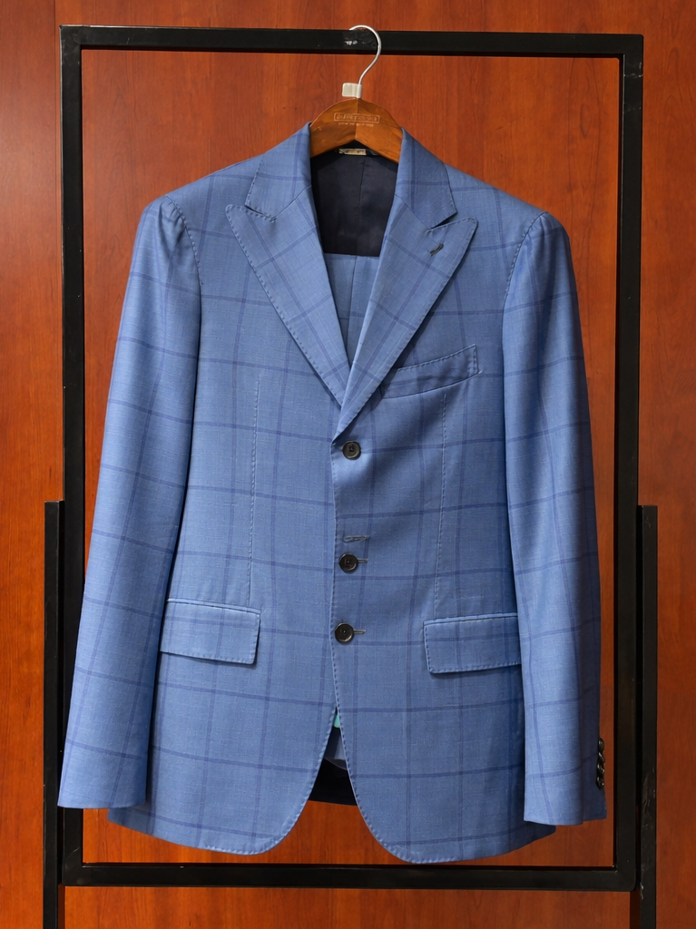Checkered Blue Suit