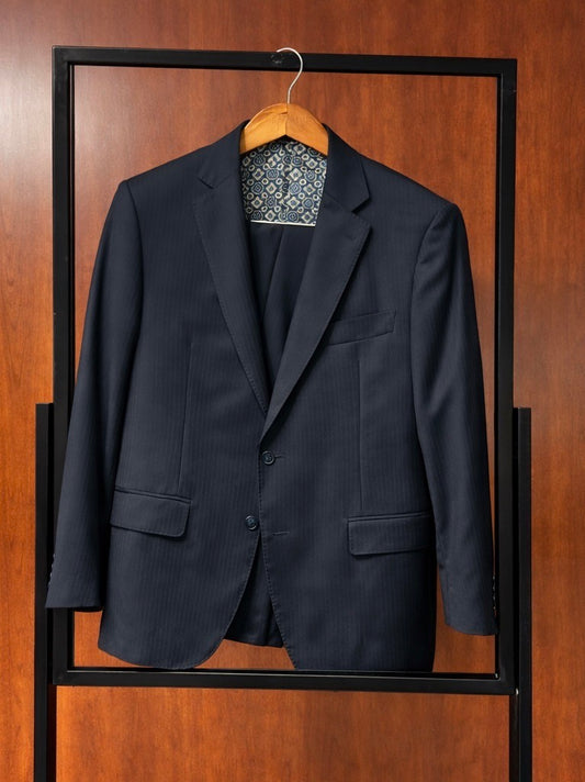 Striped Navy Suit