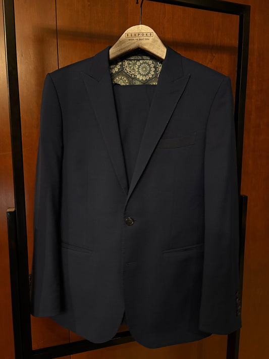Navy Blue Full Suit (Large Shirt/Blazer/Vest/Pants)